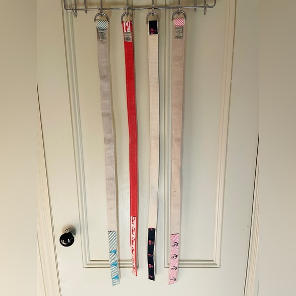 LLBean canvas d-ring embroidered nautical belts - Picture 3 of 7